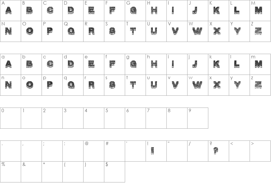 ble font character map preview