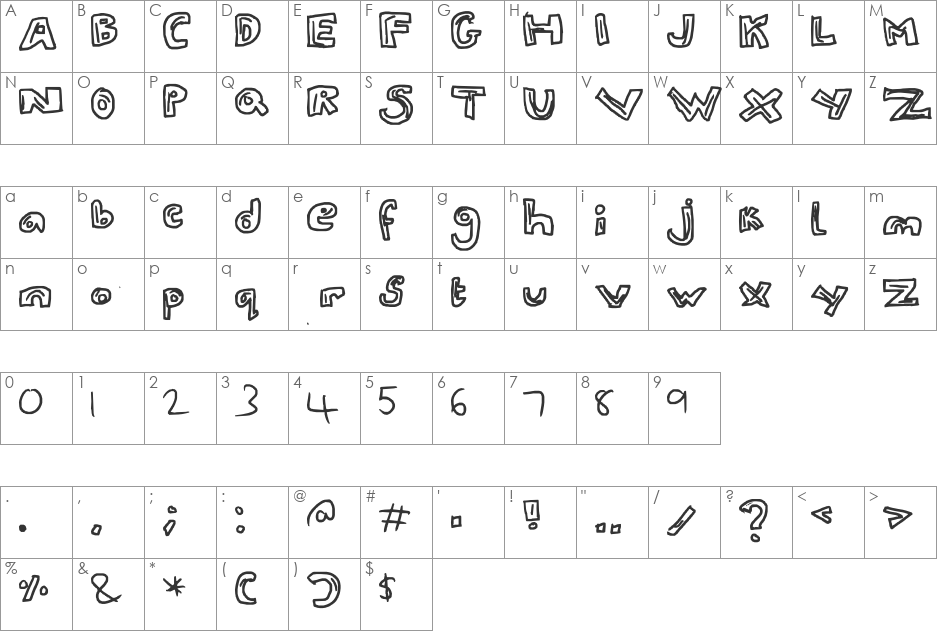 blocks extra font character map preview