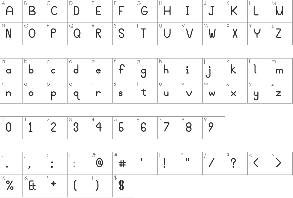 BloomingGroveAltBold font character map preview
