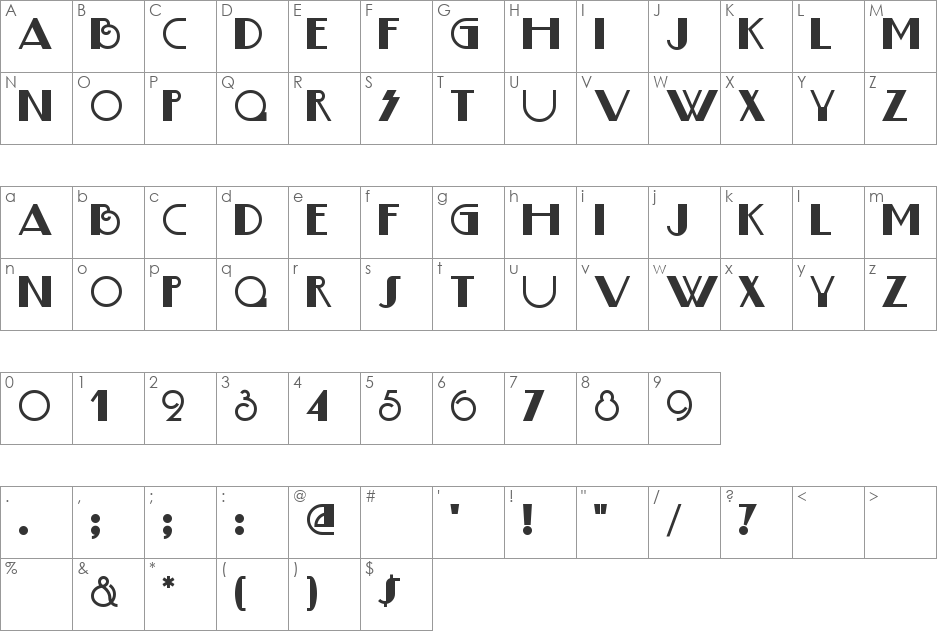 BoogieNightsNF font character map preview