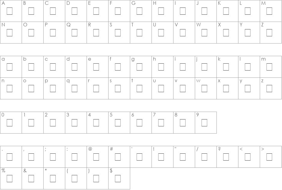 Bookshelf Symbol 4 font character map preview