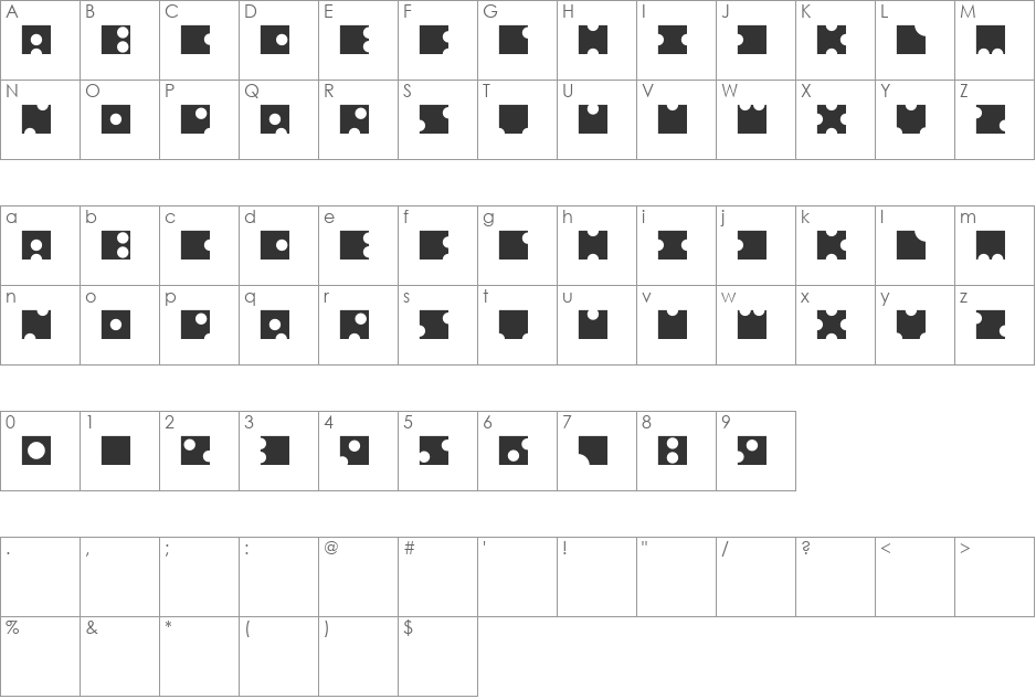 BPapeloigOpen font character map preview
