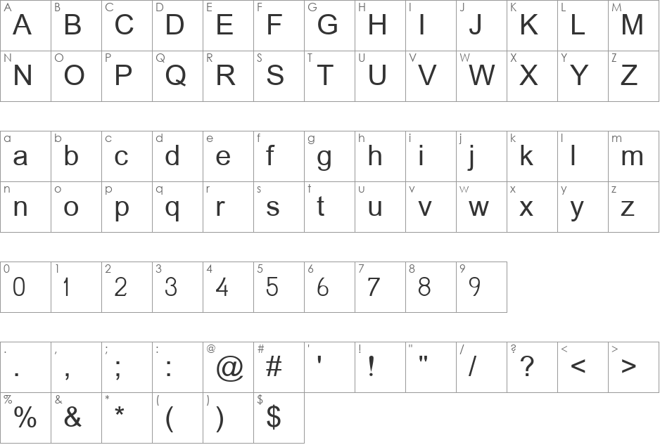 BPG Colheti U font character map preview