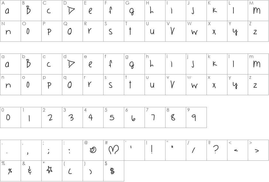 BritishRoyalty font character map preview