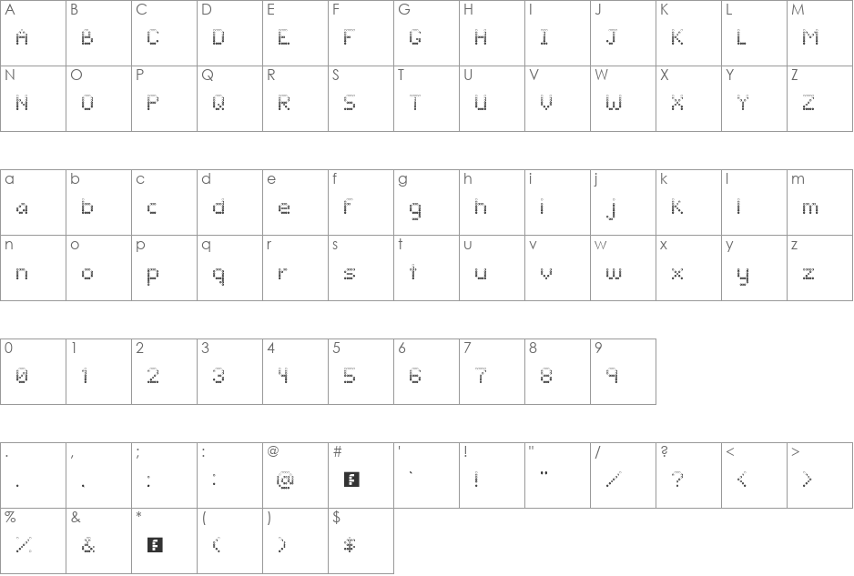 BubbleUp bold font character map preview