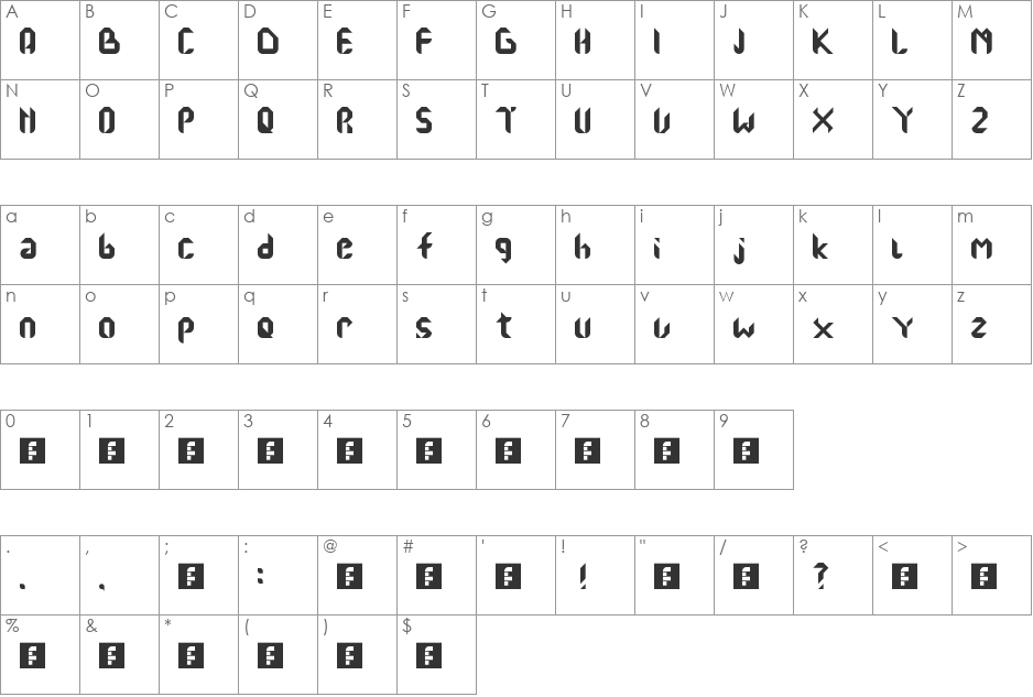 aha na masa? font character map preview