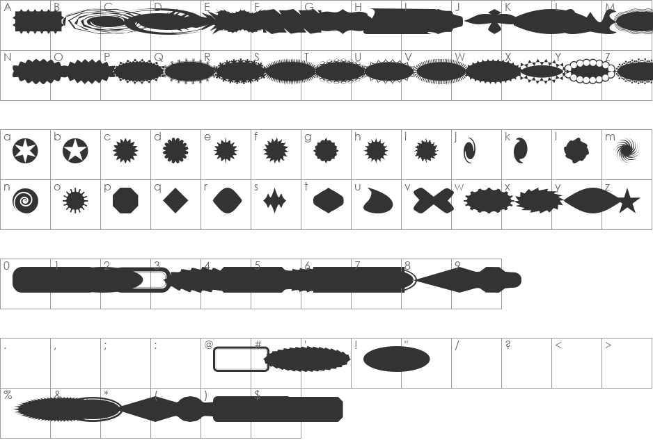 ButtonButton font character map preview