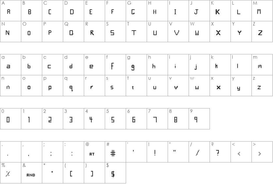 bygbv76tgbvftr7vg6ty font character map preview