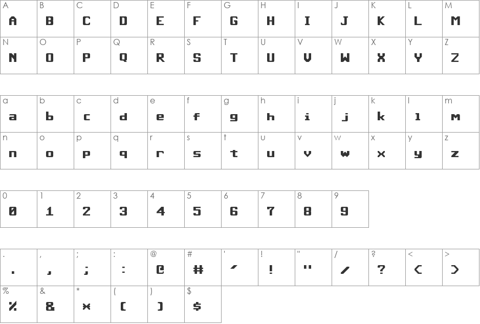 C64 Smooth font character map preview