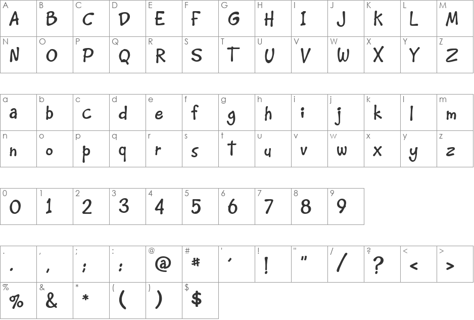 CAC Norm Heavy font character map preview