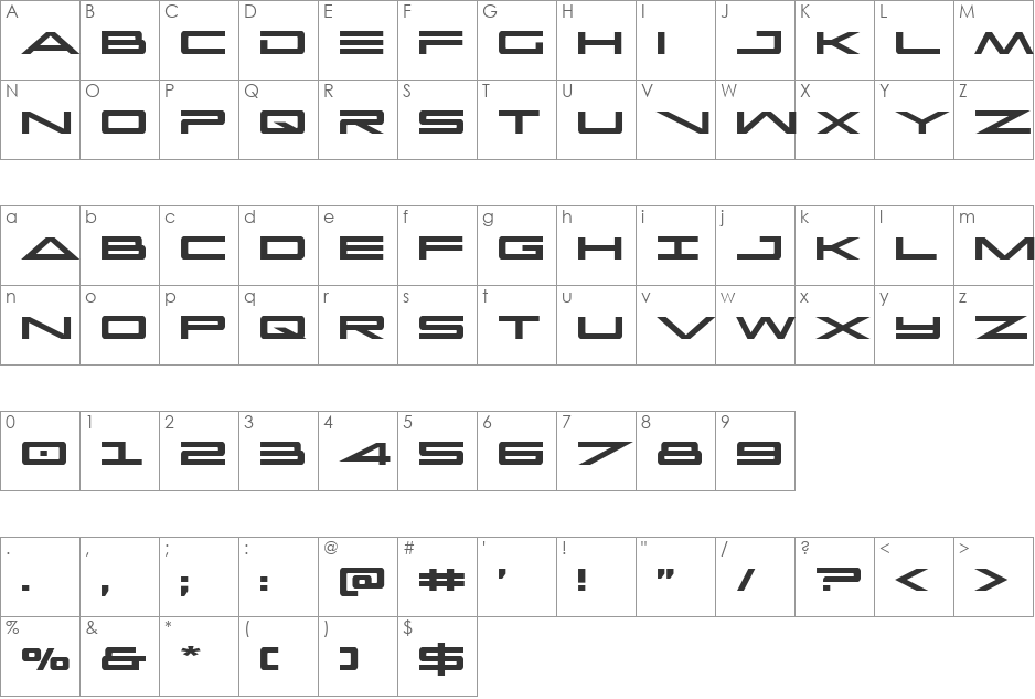 Capella Italic font character map preview