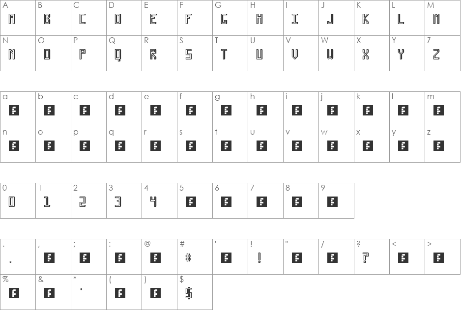 CAPITALIA LTD font character map preview