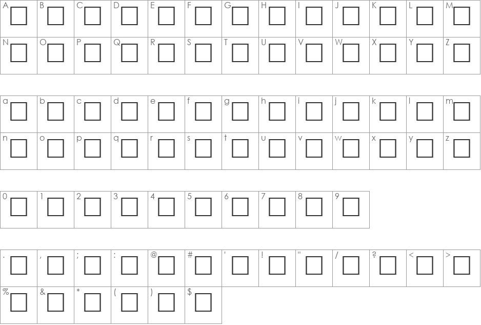 CarrElectricDingbats font character map preview