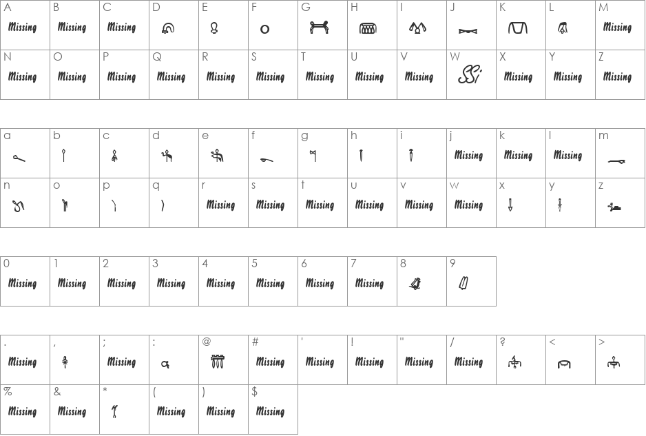 Cartouche5SSK font character map preview