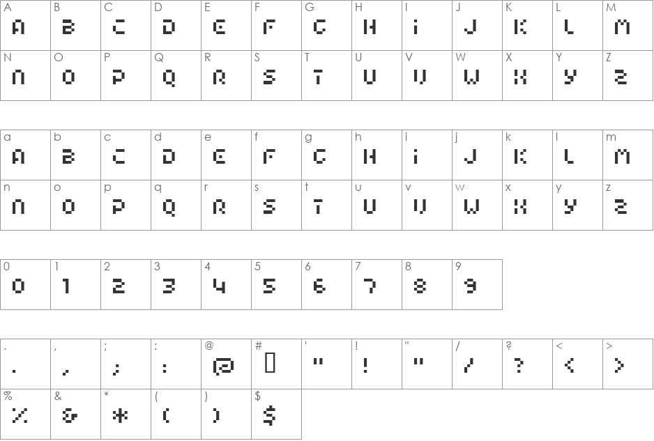 Airport Cyr font character map preview