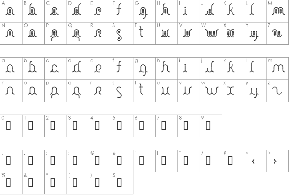 CASULO DEMO font character map preview
