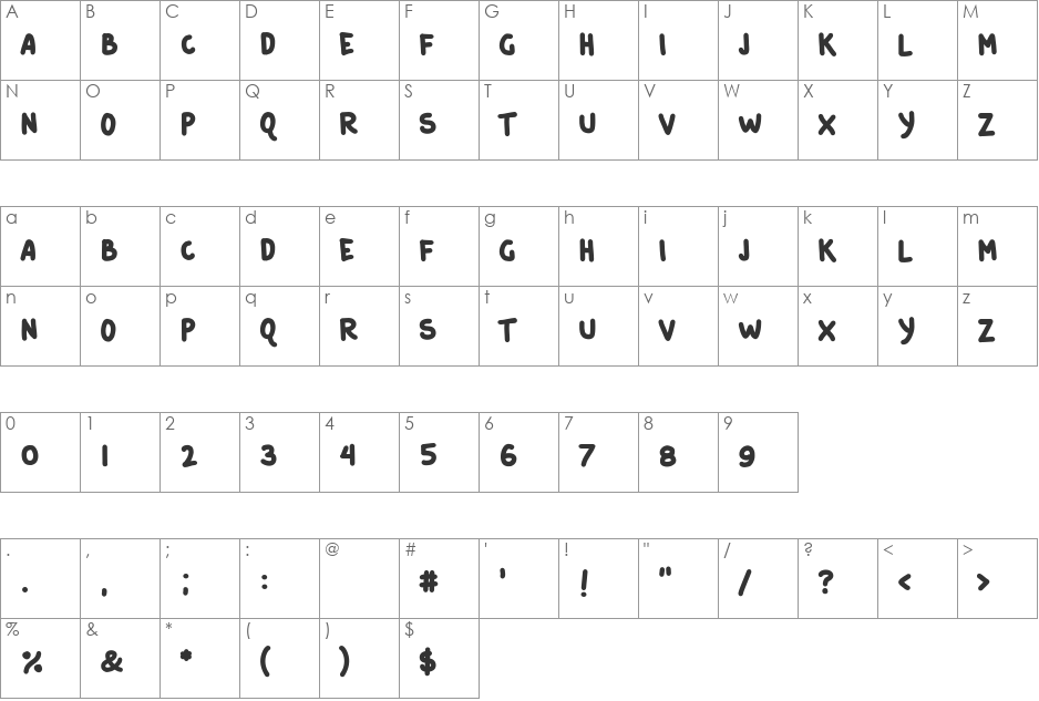 Catatan Perjalanan font character map preview