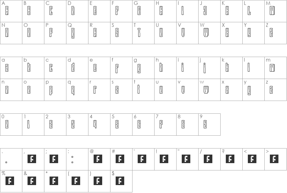 cellophone font character map preview