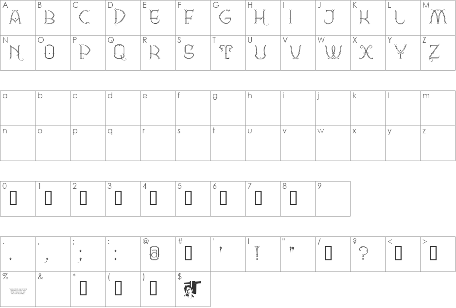 CHASE ZEN BANGLADESH font character map preview