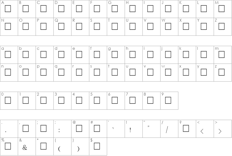 Al Bayan font character map preview