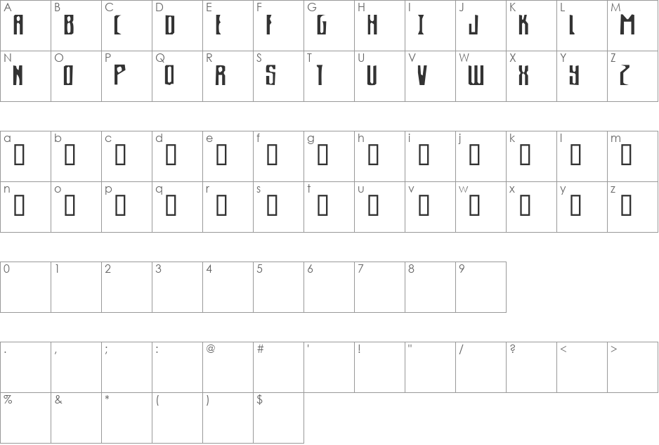 Cheap-Ass Phaser font character map preview