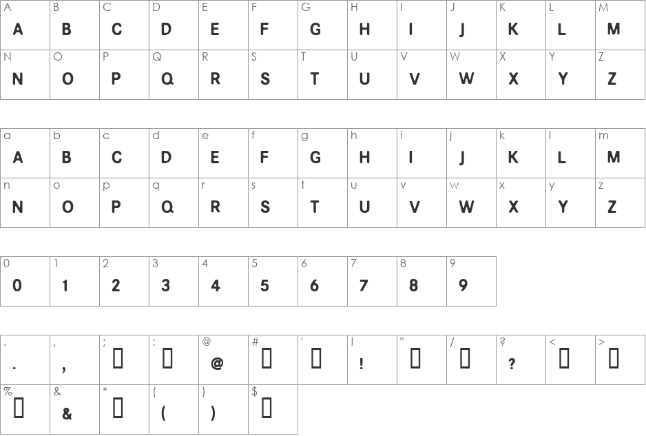 CHEESE PIZZA font character map preview