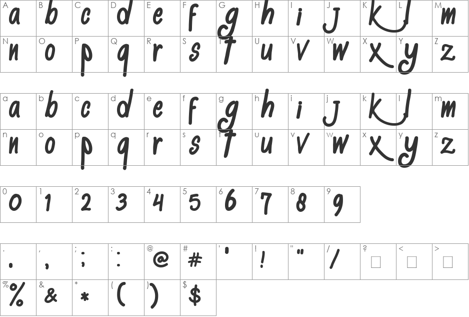 al kisah font character map preview