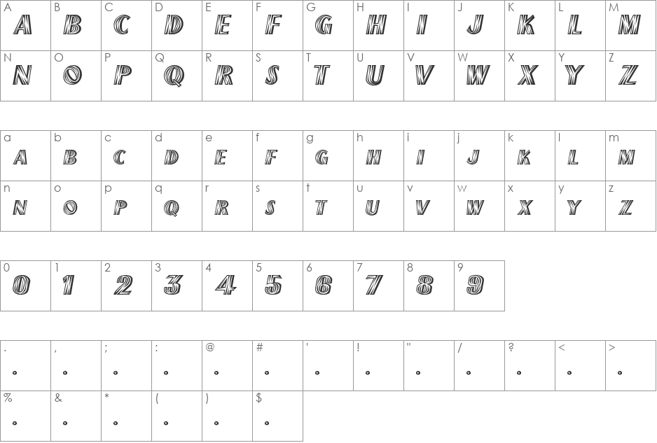 ChiliPepper-ExtraBold font character map preview