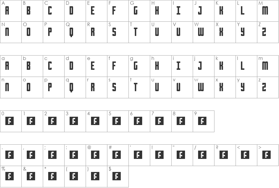 Chrome font character map preview