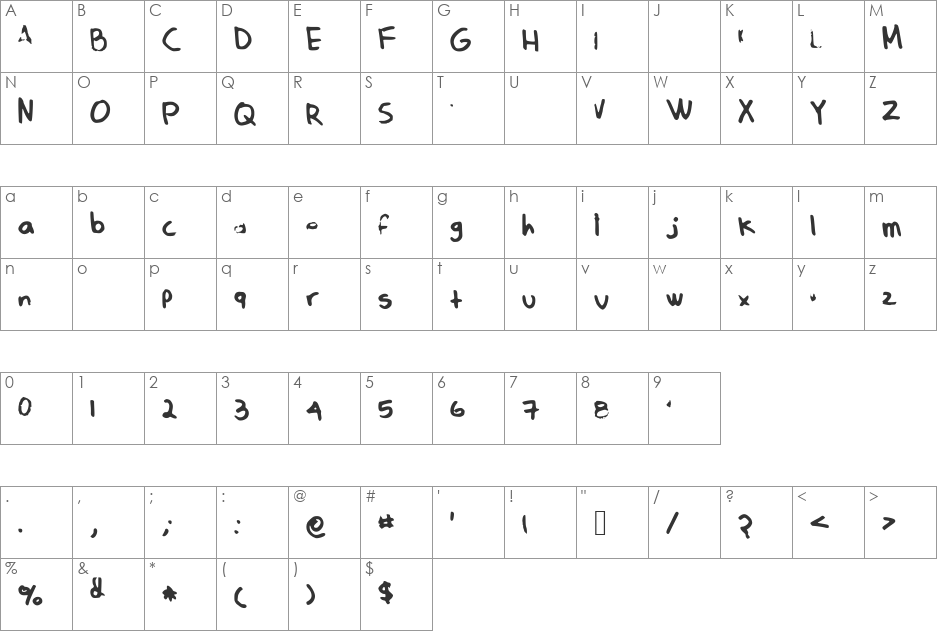 cipollinaaaaa font character map preview