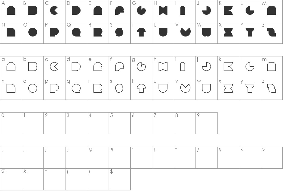 circa font character map preview