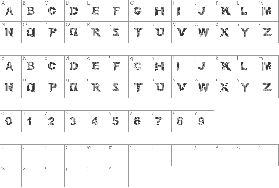 Circuit Mage font character map preview
