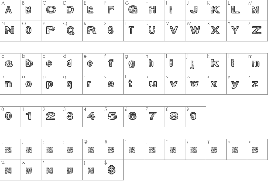 CityMagic font character map preview