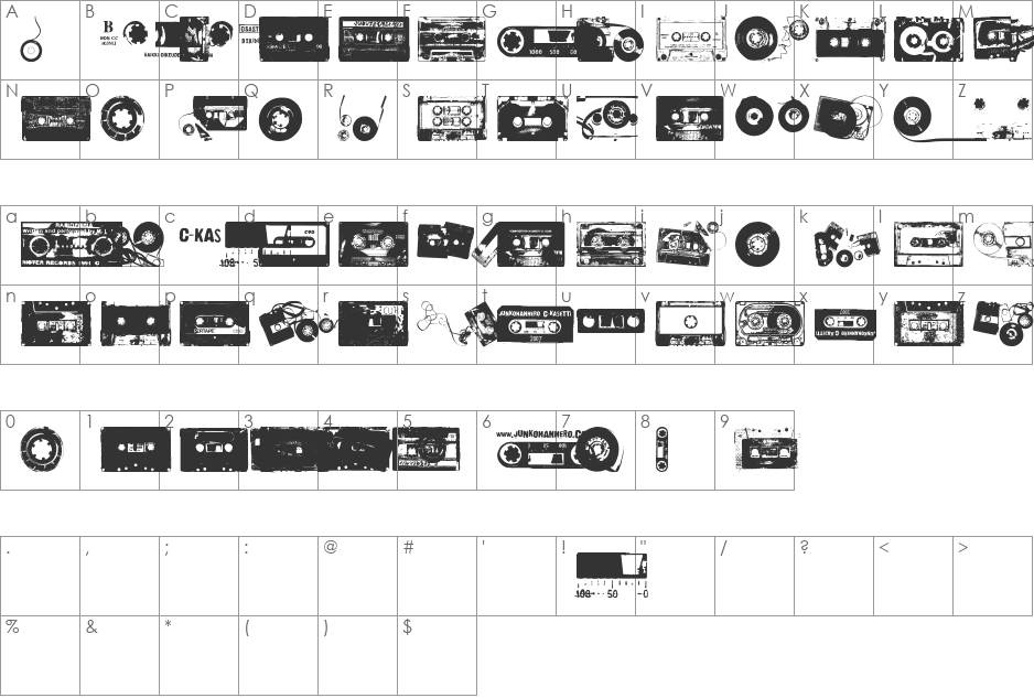 CKAS font character map preview