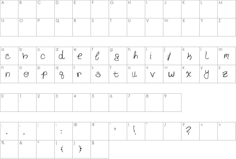 clash! font character map preview