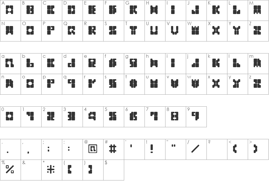 clo font character map preview