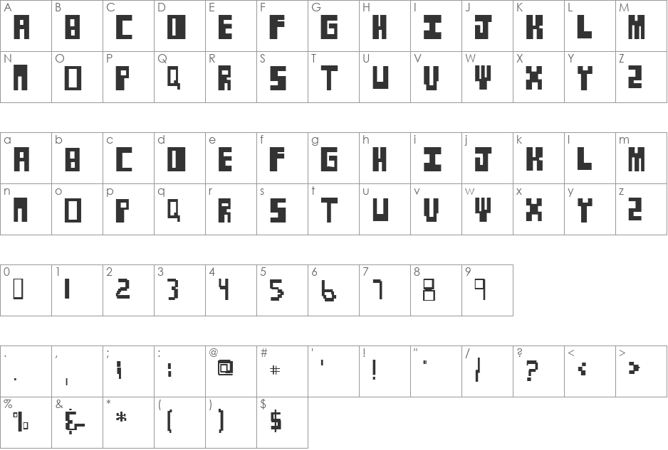 cokla font character map preview