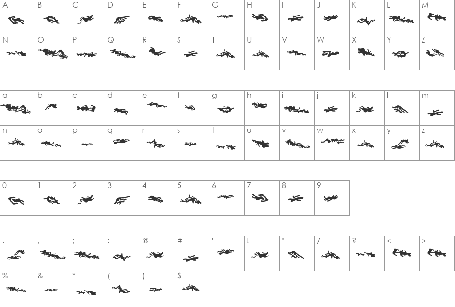 combo font character map preview