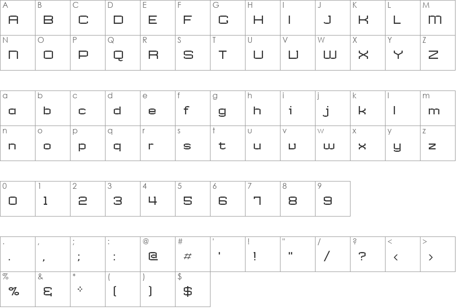 Compositor font character map preview