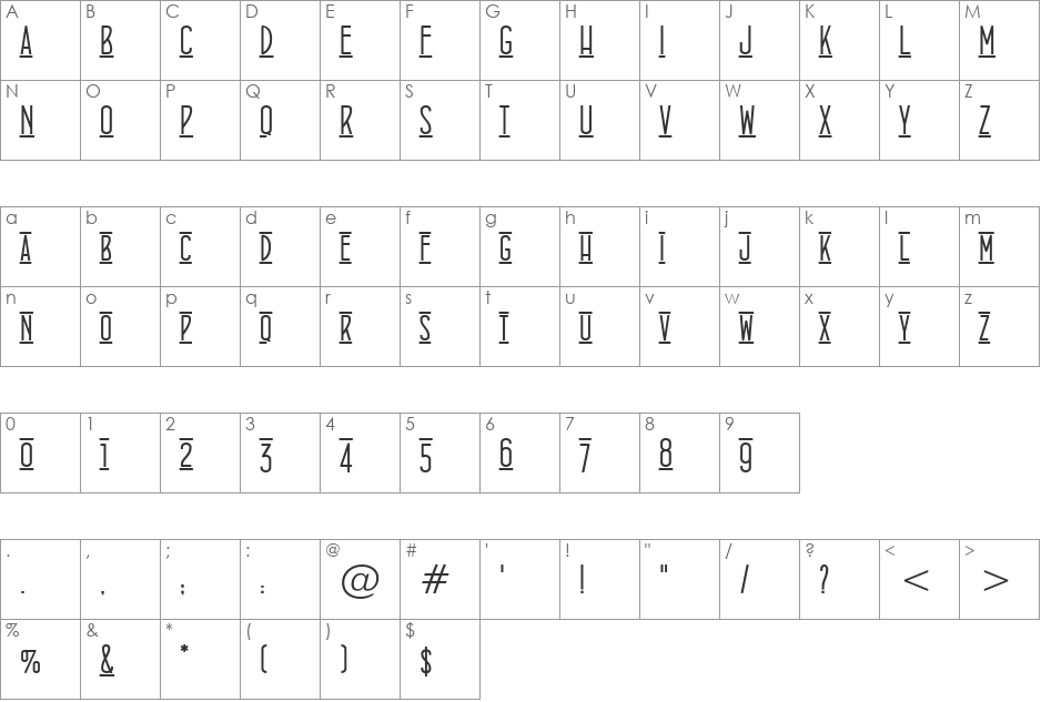 ConcursoItalian BTN Lined font character map preview