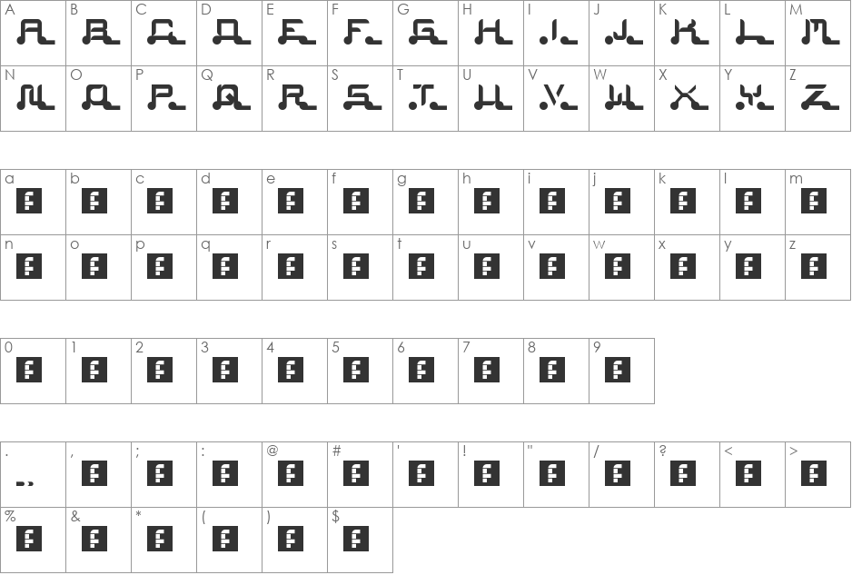 Conexiune font character map preview