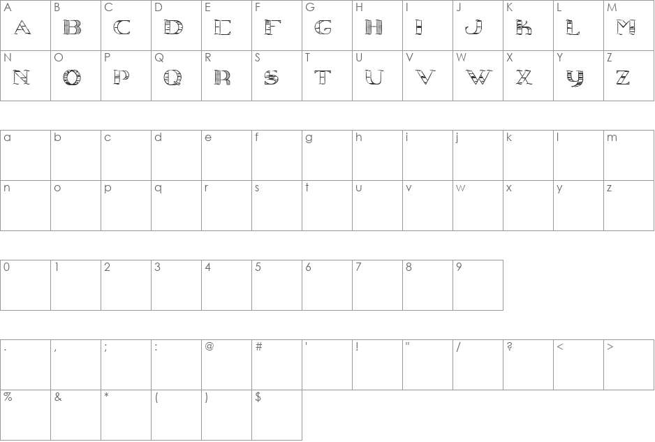 CONJECTURE font character map preview