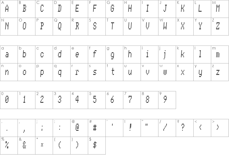 Conman Regular font character map preview