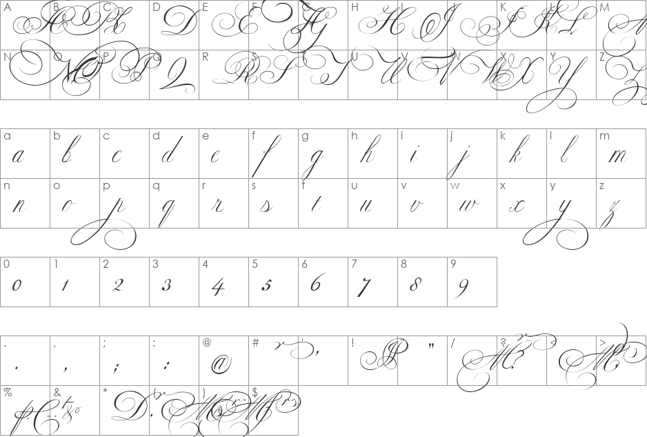 Copper Alt Caps Expert font character map preview