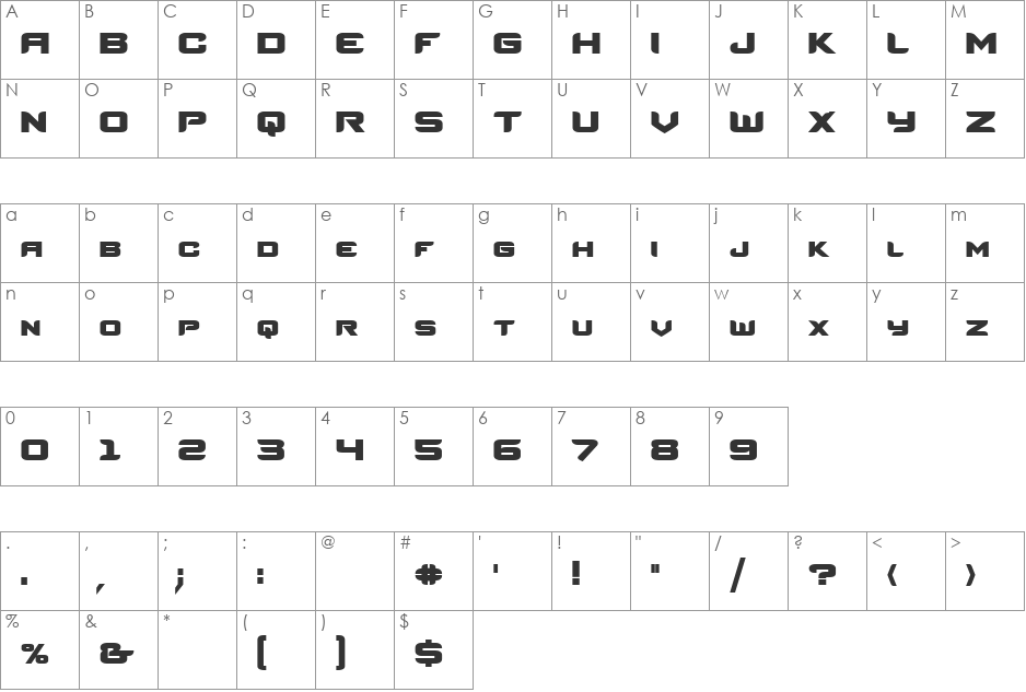 Counter-Strike font character map preview
