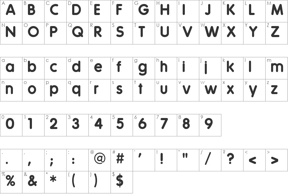 Coverface SE Light font character map preview