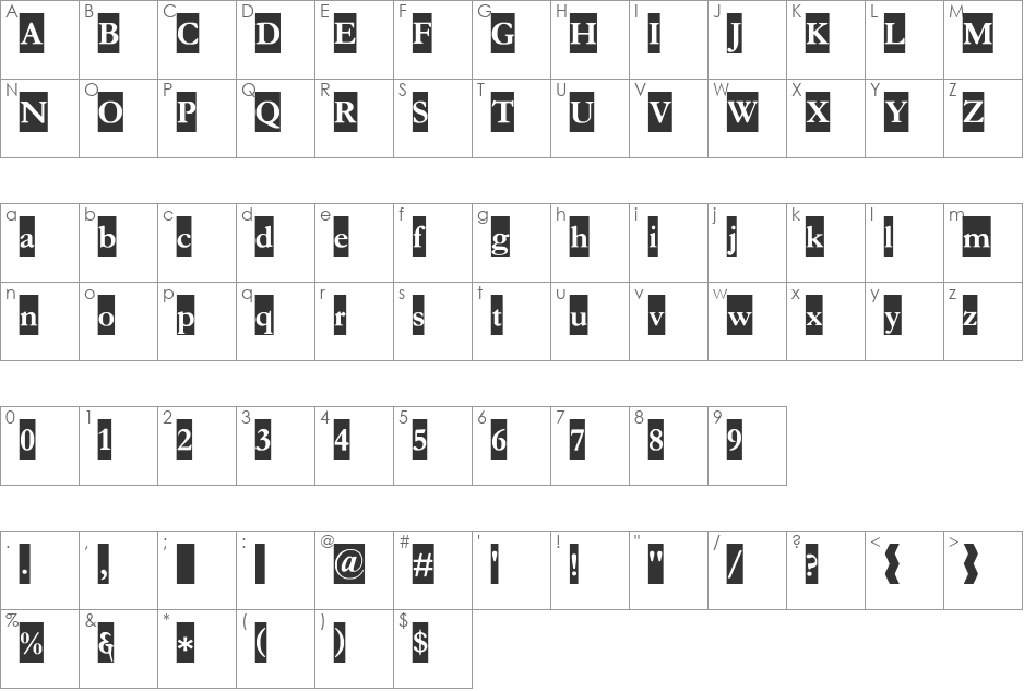 Crayomonde font character map preview