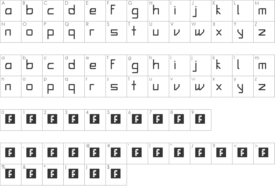 Alfie Ferdinand font character map preview
