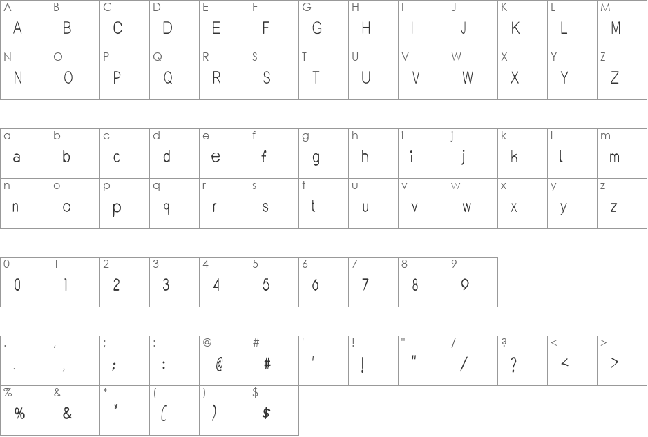 CRU-Paowarat-Hand-Written-Regul font character map preview