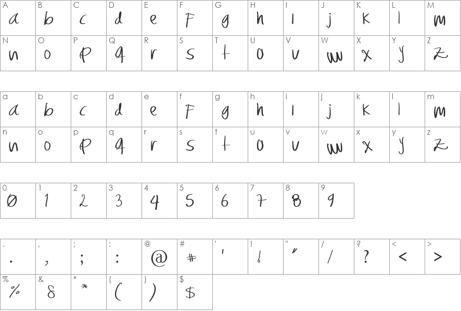 CSDESIGN | F font character map preview